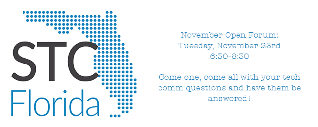 November Open Forum – STC Florida Chapter Meeting